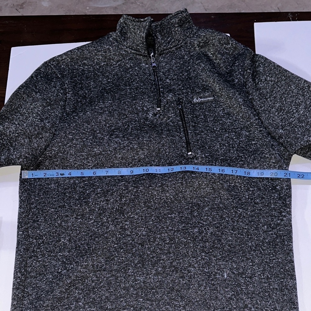 Realtree by Buckhorn River Men’s Heather Black 1/4 Zip Pullover Size Large - Picture 8 of 8